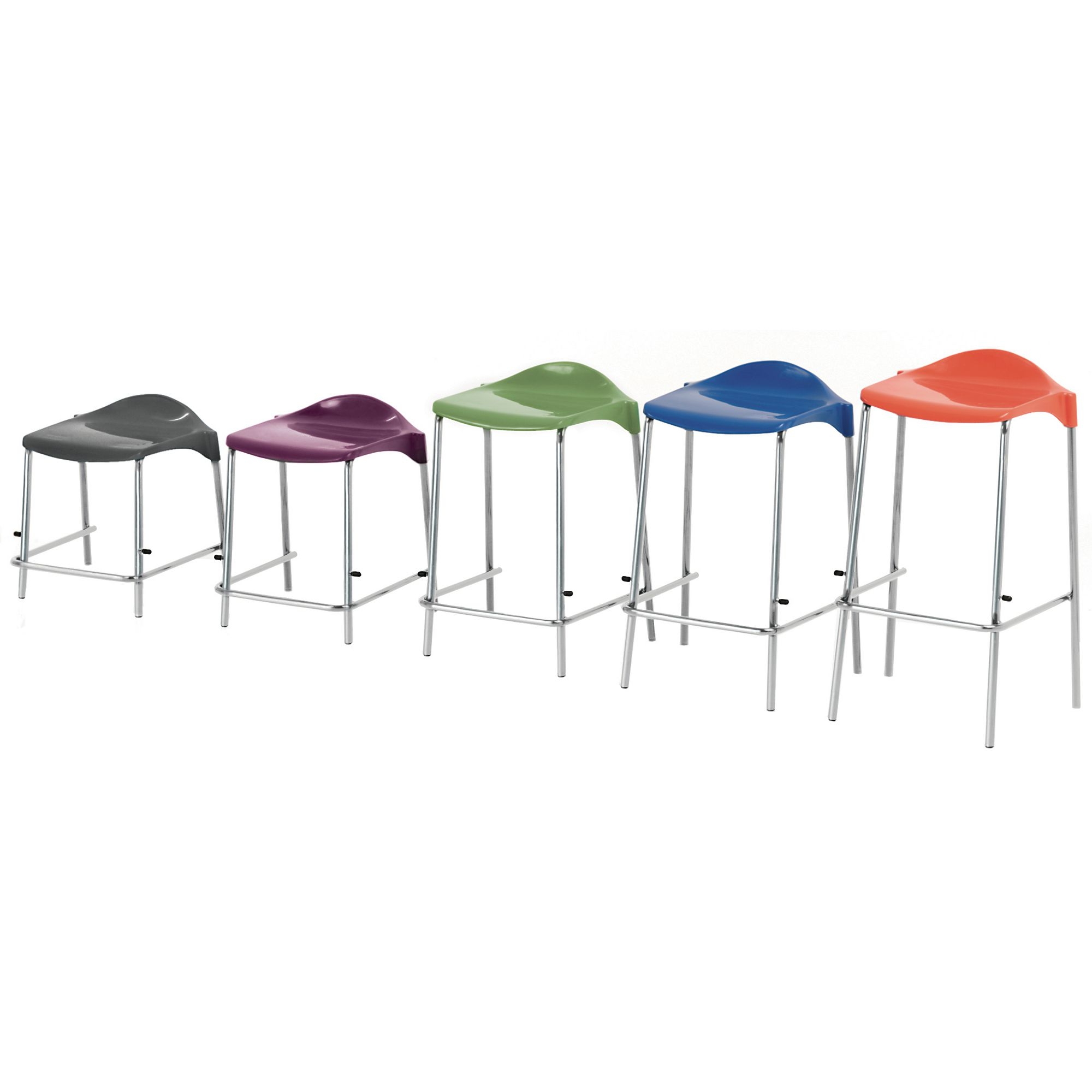 WSM four Legged Stool - Seat height: 445mm - Lilac